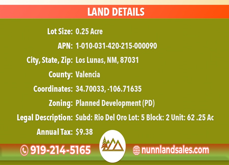 Los Lunas, New Mexico 87031, ,Land,Sold,2001