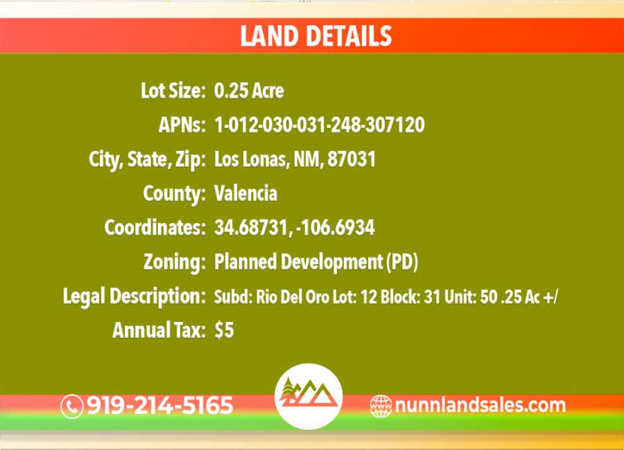 Los Lunas, New Mexico 87031, ,Land,For Sale,2036