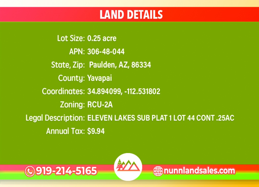 Paulden, Arizona 86334, ,Land,Sold,1523