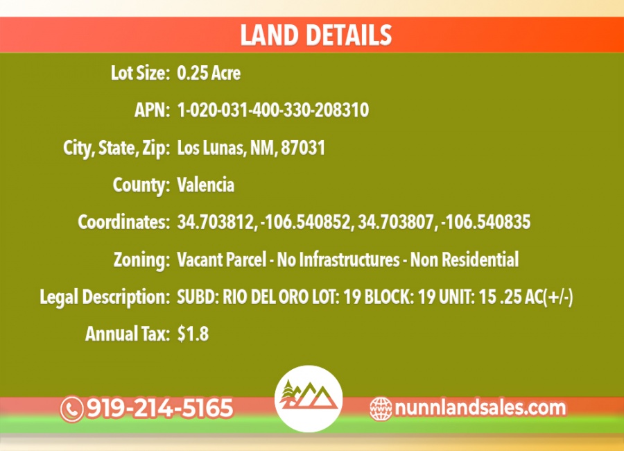 Los Lunas, New Mexico 87031, ,Land,Sold,1526