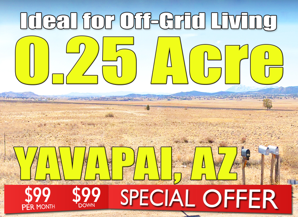 Ideal for Off-Grid Living – 0.25 Acre in Yavapai Land, AZ! No Credit C