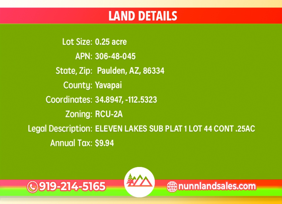 Paulden, Arizona 86334, ,Land,Sold,1596