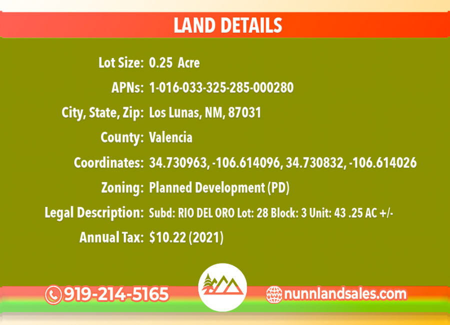 Los Lunas, New Mexico 87031, ,Land,Sold,1635