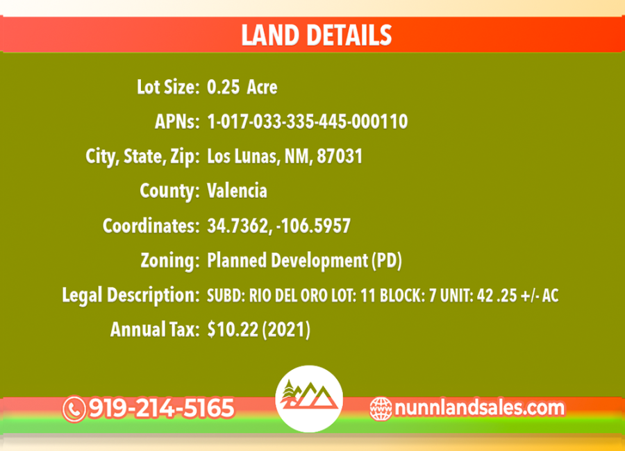 Los Lunas, New Mexico 87031, ,Land,Sold,1645