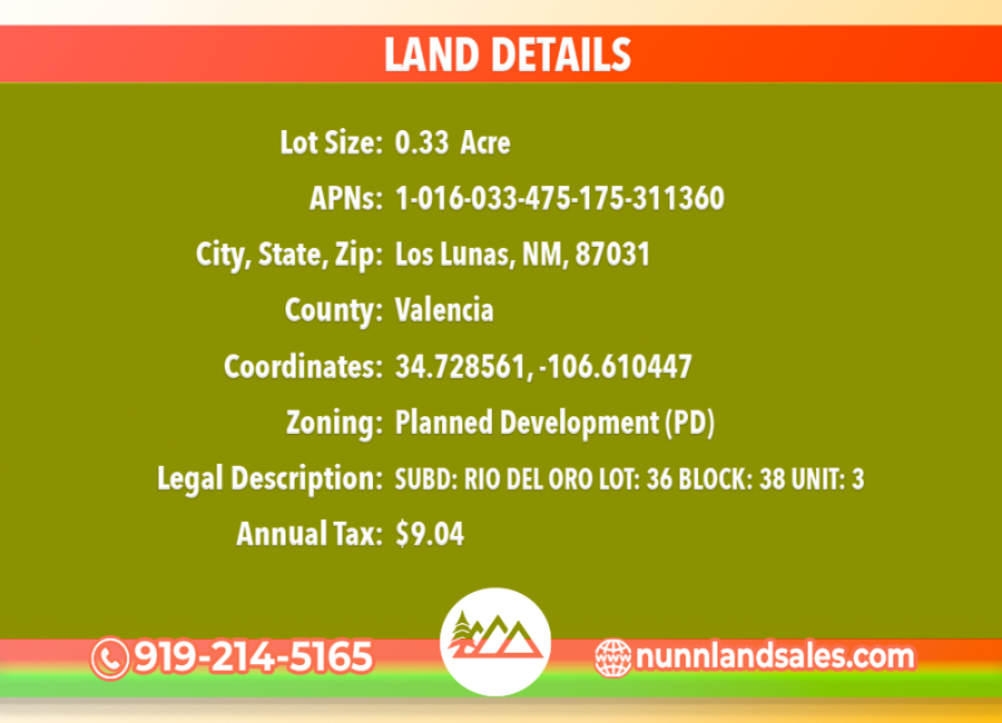 Los Lunas, New Mexico 87031, ,Land,Sold,1649
