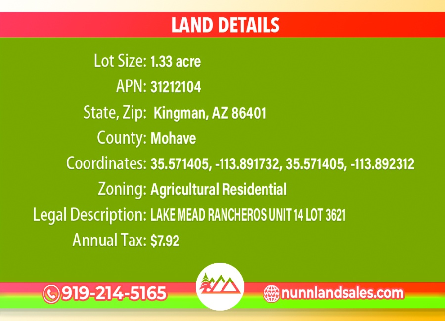 Kingman, Arizona 86401, ,Land,For Sale,1660