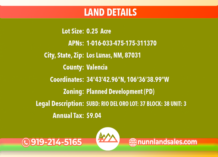 Los Lunas, New Mexico 87031, ,Land,For Sale,1668