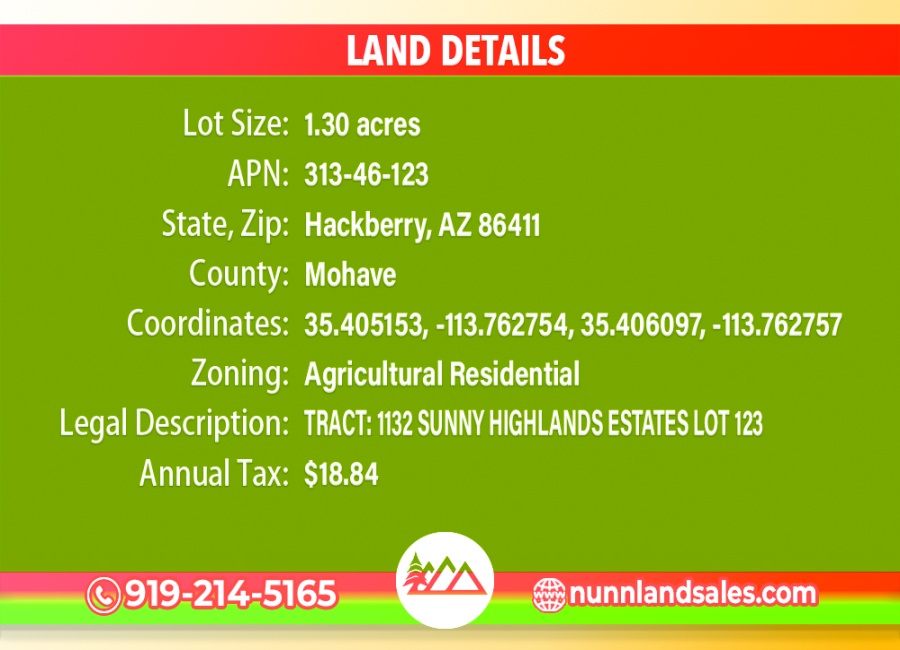 Hackberry, Arizona 86411, ,Land,Sold,1675