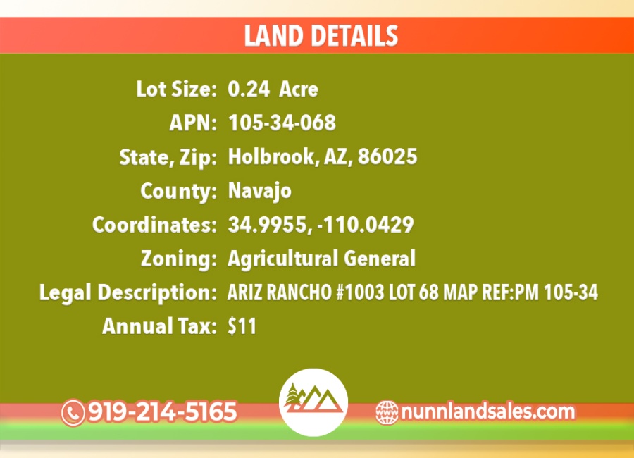 Holbrook, Arizona 86025, ,Land,Sold,1695