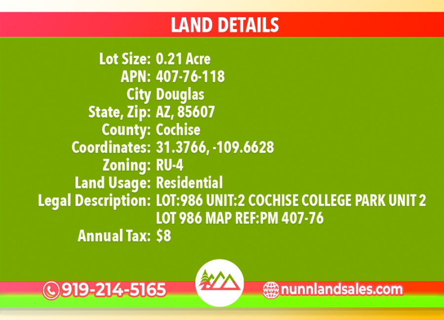 Douglas, Arizona 85607, ,Land,Sold,1735