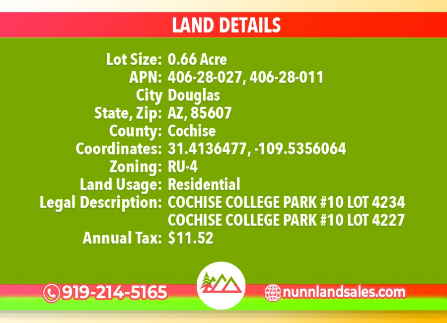 Douglas, Arizona 85607, ,Land,Sold,1818