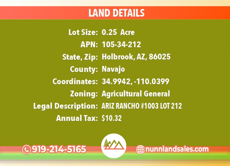 Holbrook, Arizona 86025, ,Land,Sold,1851