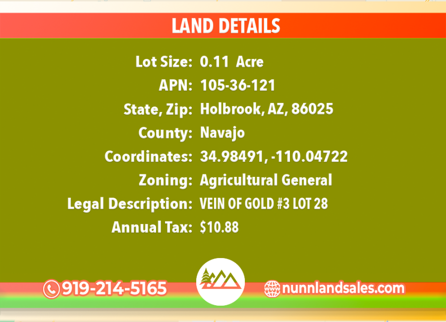 Holbrook, Arizona 86025, ,Land,Sold,1854