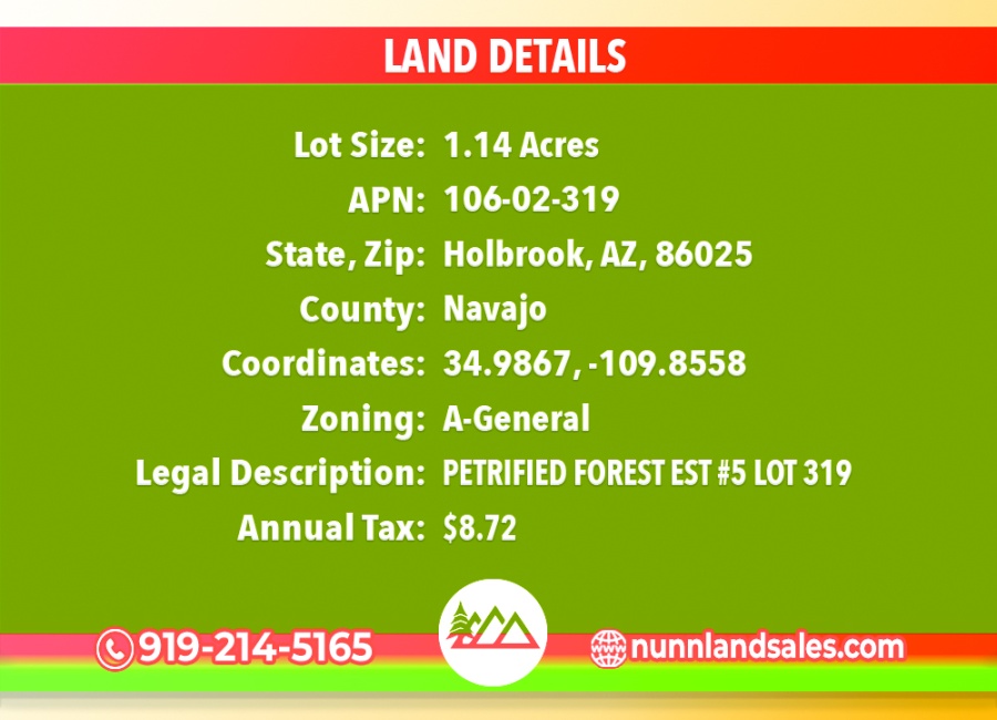 Holbrook, Arizona 86025, ,Land,Sold,1872