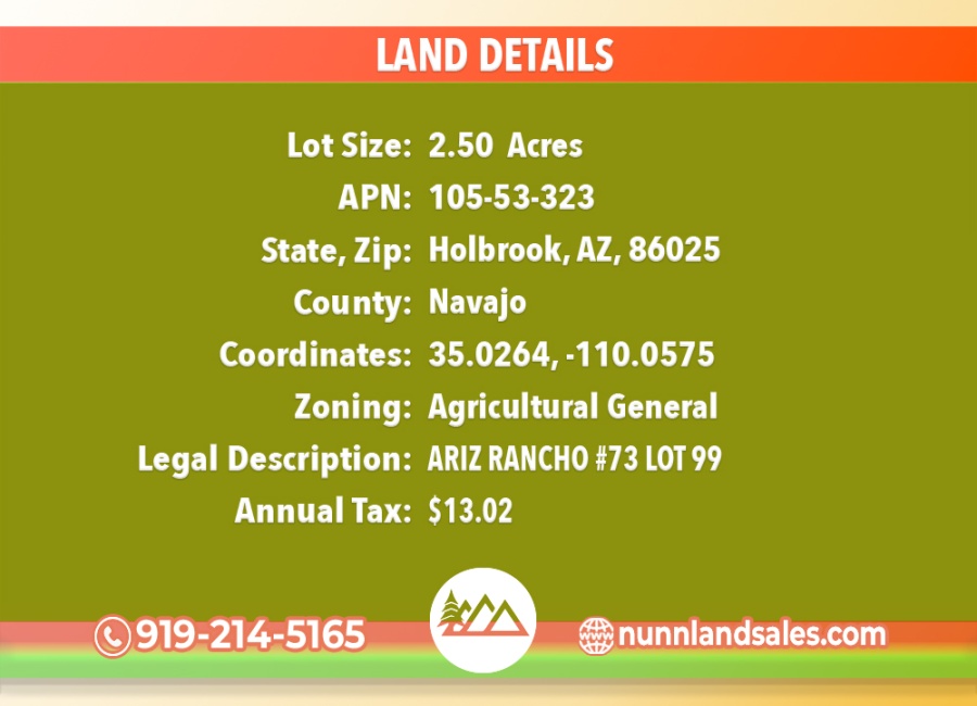 Holbrook, Arizona 86025, ,Land,Sold,1919