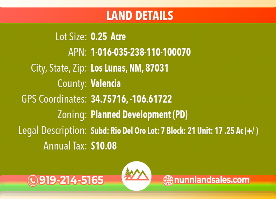 Los Lunas, New Mexico 87031, ,Land,Sold,1929